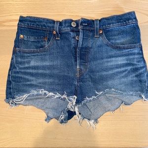 Levi’s 501 mid-rise denim shorts
